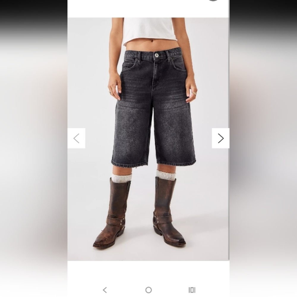 BDG Missouri Longline Authentic Jorts 27 Baggy Jean Shorts Retro Streetwear